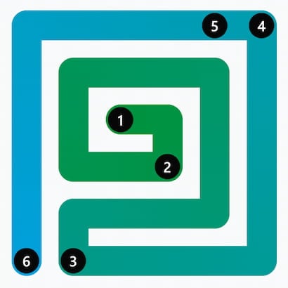 LinkedIn Zip #455 answer: 36-cell path on a 6x6 grid